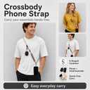 Phone Lanyard, Adjustable Cell Phone Lanyard Crossbody and Wrist Strap, 3-in-1 Anti Theft Phone Strap Neck Lanyard (Ivory)