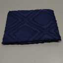 JELLYMONI Pillowcases Standard Size Navy Blue 2 Pack Boho Plaid Bed Pillow Covers 20x26in Polyester Envelope Pillow Shams Tufted Bohemian Textured (Pillows are not Included)