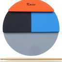 Drum Practice Pad, Horse Drum Pad 12 Inch Silent Practice Pad with 4 Different Playing Surfaces for Snare, Tom, Floor-tom & Ride Cymbal, Silent Practice Drum Pad, and Portable Practice Pad for Drummer