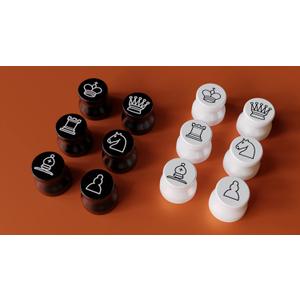 Extra Chess Pieces for VENTUREBOARD Chess Set Board Game - Folding Board, Best Portable Travel Chess Board Sets Game Pieces - Beginner Chess Set - Black/Grey