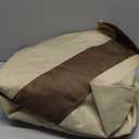 Outdoor Patio Furniture Cover - Heavy Duty Waterproof 600D Tough Canvas Protector for Square Table Cover, All-Season Dining Table and Chair Cover (74L x 74W x 28H Inch) (Beige & Brown)