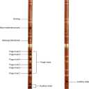 Kmise Bamboo Flute Dizi Traditional Handmade Chinese Musical Instrument Vintage Dizi (D Key)