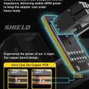 EZDIY-FAB PCIe 5.1 Adapter - 600W 12+4pin,16pin 12VHPWR GPU Power Connector,12V-2x6 GPU Adapter,90 Degree Right Angle - Compatible with RTX 3090Ti, 4070Ti, 4080, 4090 GPU -STD Type, Black, 1 Pack