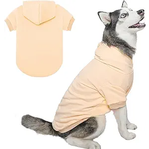 BINGPET Dog Hoodies - Fleece Lined Fall Dog Puppy Sweatshirt Soft Warm Sweater Winter Hooded Clothes for Small Medium Large Dogs & Cats M