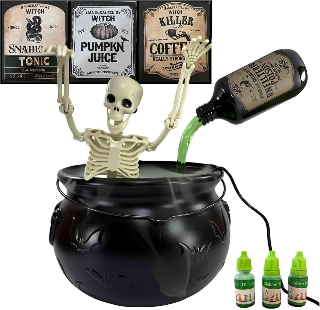 Cauldron Halloween DecorHalloween Decor Indoor Witches CauldronMagic Cauldron Floating Potion Bottle Cauldron