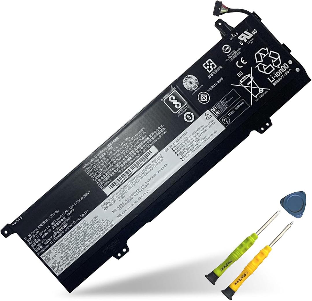 ASODI L17C3PE0 Laptop Battery Compatible with Yoga 730-15IKB 730-15IWL Series Notebook L17L3PE0 5B10Q39196 5B10Q39197 11.25V 51.5Wh 4587mAh