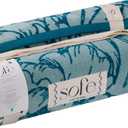 SOFE H&L | Playa Velour Large Beach Towel Pack of 2 (35” x 70”) Flowers - Green | Thick, Premium, Fade Resistant, Durable | Luxury Resort Quality Pool Towel, Turkish Beach Towel with Shoulder Strap, Set of 2