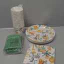 BLUE PANDA 144 Piece Jungle Safari Theme Birthday Party Decorations - Zoo Animal Dinnerware Jungle Safari Plates, Napkins, Cups, and Cutlery - Tropical Theme Birthday Party Decorations (Serves 24)