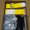 Wheel Chock Tie Down Kit (4,500lb Break Strength) Heavy Duty Trailer Tire Straps System for ATV, UTV, Lawn Mower & More - Ratchet Tie Downs Accessories with E Track for Four Wheeler