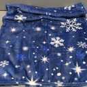 Christmas Throw Blanket Blue Christmas Balls Blankets and Throws Soft Cozy Flannel Fleece Snowflakes Winter Snow Blanket for Couch Bed Sofa Chair Xmas Holiday Party Winter Decor All Season 40x50 Inch