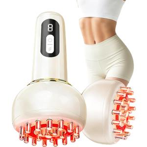 Lymphatic Drainage Massager & Anti Cellulite Massage Tool, for Legs, Arms & Belly, Body,Helps Reduce Stretch Marks & Cellulite,with Microcurrent, Light Heat & Vibration