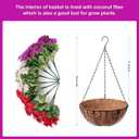 Artificial Fake Hanging Plants Flowers Basket for Spring Outdoor Decoration
