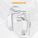 PBYMT Saddle Bag Latches Kit Saddlebag Lid Lifters Handle Lever Fit for Harley Touring Road King Street Glide Electra Glide Ultra Limited 2014-2024（Chrome）