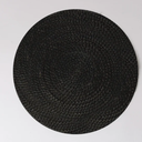 Black Jute Round Placemat