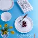 10.5 inch Dinner Plate Set of 6, Lightweight Round Opal Glass Dinnerware Plates, Dishwasher and Microwave Safe, Black Modern Speckled Design (Galaxy)