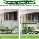 Keedolla Floating Turtle Pier and Basking Platform, Turtle Basking Platform Ramp Tortoise Reptile Floating Docks Climbing Ladder for Crabs, Frogs, Newts, Salamanders - Medium
