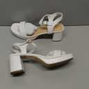 DREAM PAIRS Women's Platform Heels Block Chunky Open Toe Ankle Strap Heel Fashion Wedding Party Dress Sandals Shoes (9, White)