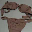 QJQ Women's 2 Piece Cheeky Bikini Sets Tie Back Ring Linked Brazilian Swimsuit Sexy Triangle Bathing Suit S