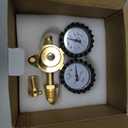 Beaiguna Nitrogen Regulator, 0-800PSI Nitrogen Regulator HVAC with CGA580 Inlet, 1/4" Male Flare Outlet Connection, Nitrogen Tank Regulator for HVAC Purging, Leak Checking, Pressure Testing, Welding