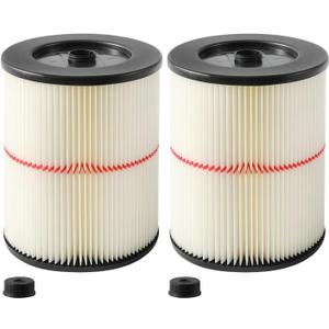 17816 Filter for Craftsman Shop Vac Filters 9-17816 Replacement for Craftsman Vacuum Filters Wet Dry Vac Filter fit 5/6/8/12/16 Gallon and Larger Vacuum Cleaner, 2 Pack