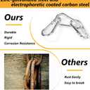 Heavy Duty Galvanized Steel Carabiner Clip Spring Snap Hook Spring Snap Hook Clips (2.36IN-48PCS)