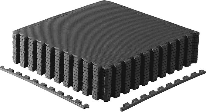 2 Sq Mats High-Density EVA Interlocking Foam Matt – Puzzle Exercise Mat for Home Gym, Workout Equipment, Weightlifting, Kids Play Area