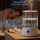 Electactic 4L Top Fill Humidifier for Bedroom, Auto Constant Humidity, Smart Control, Quiet Ultrasonic Cool Mist, 360 Nozzle, 3 Mist Levels, 7-Color Light for Home Office Baby Room
