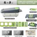 8-in-1 Vegetable Chopper with Container - Veggie Onion Salad Chopper, Mandoline Slicer, French Fry Cutter, Kitchen Gadgets with Cleaning Tools (Gray)