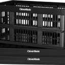 CleverMade Collapsible Utility Crates-Obsidian 3pck 45L / 11 Gal holds 66 lbs - Stackable Containers Heavy Duty Capacity Crates Space-Saving Baskets