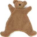 Lovey for Baby,Soft Baby Security Blanket,Snuggle Stuffed Animals Toy Baby Girl & Boy, Bear&Lamb Lovey Comforter Toy for Babies 0-12months,Baby Gifts for Infant and Toddler (Brown-Bear)