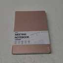 WEMATE Meeting Notebook for Work, Work Planner Notebook With Action Items, B5 Size Project Planner, Easily Take Meeting Notes & Keep Agendas on Track, Calender, Index Page, Inner Pocket, 710 Inch, Pink