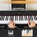 Digital Piano 88 Key Semi Weighted Keyboard, Piano Keyboard 88 Key for Beginners with Lighted Up Keys, Portable Electric Piano with Adjustable Stand,Carrying Case,Sustain Pedal,Headphone (Black), Full
