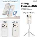Vooii Magnetic for iPhone 17 Pro Case, Compatible with Magsafe (Premium Liquid Silicone) (Integrated Camera Control Button) Full Body Protective Anti-Scratch Microfiber Lining 6.3", Stone