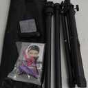 Auroras Mannequin Head Stand, Wig Stand Tripod, Adjustable Wig Head Stand with Carrying Bag, Wig Tripod for Cosmetology Hairdressing Training (Mannequin Head Not Included) (Black)