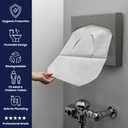 Hospeco Flushable Toilet Seat Covers - 1000 Pcs, 4 Packs of 250 - Disposable Paper Discreet Seats for Commercial Wall Dispenser, 16.75 x 14.25 Half-Fold, White