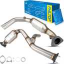 PHILTOP Catalytic Converter for Silverado 1500, Tahoe, Sierra 1500, Suburban 1500, Avalanche, Yukon, Yukon XL 1500, Silverado 1500 Classic, Sierra 1500 Classic, 2 pcs, EPA Complaint #OE Replace 50469