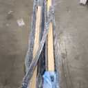 Amazon Basics Metal Platform Bed Frame, with Wood Slat Support, 6 inches High, Queen, Black