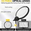 2500mAh Magnifying Glass with Light, 5X/10X Hands Free Magnifier for Reading, Sewing, Knitting, Cross Stitch & Crafts, Lighted Magnifier for Seniors & Low Vision