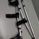 Forearm Crutches for Adults, Lightweight Aluminum Walking Crutches with 15-Level Adjustable Height, Arm Cuff, Shock Absorber, Ergonomic Handles, Comfortable Grip, Anti-Slip, Foldable, 350LBS, 1 Pair