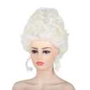 18th Century Baroque Marie Antoinette Wigs Ladies Adult Halloween Cosplay Accessories (Ivory)