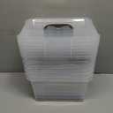 6 Quart Clear Storage Latch Box/Bins, 6-Pack Plastic Container with Latches and Lid