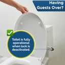 Toilet Locks Baby Proof (2-Pack) Ideal Baby Proof Toilet Lid Lock with Arm No Tools Needed Easy Installation with 3M Adhesive Top Safety Toilet Seat Lock Fits Most Toilets, White