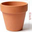Terracotta Clay Pots with Drainage Holes, 4 Inch, Pack of 24, for Succulents, Plants, and DIY Crafts