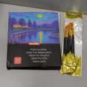 Acrylic Paint Brushes Set, 50Pcs Round Pointed Tip Artist Paintbrushes for Acrylic Painting Oil Watercolor Canvas Boards Rock Body Face Nail Art, Halloween Pumpkin Ceramic Crafts Supplies, Black