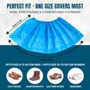 Shoe Covers Disposable Non-Slip, Large 200 Count, Premium Cloth Boot Covers, Slip-Resistant, Durable, Breathable, Non-Toxic, Recyclable booties for shoes covers Fits Men 11/Women 13 Blue