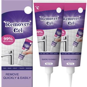 2Pcs Cleaning Remover Gel,Powerful Household Cleaning Gel,Multi-Surface Remover Gel for Bathroom Shower Kitchen Tile Grout, Sinks Countertops,Safe Formula That Does Not Damage Surface,180g