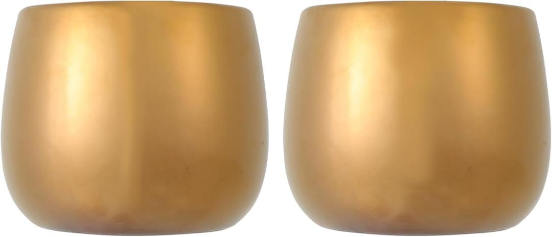 2 Pack Electroplating Succulent Plant Pots Small Ceramic Flower Pots