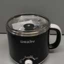 Dezin Hot Pot Electric, Rapid Noodles Cooker, Stainless Steel Electric Pot 1.6 Liter, Perfect for Ramen, Egg, Pasta, Dumpling, Soup, Porridge, Oatmeal with Temperature Control and Keep Warm Function (1.7 Quarts, Black)