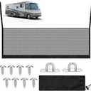 RV Bunk Bed Safety Net with Hardwares 59 x 19.7 Adjustable Bunk Netting for Camper Motor Home Trailer Fifth Wheels Guard Rail Bedding Accessories Mesh Barrier for Upper Bunks