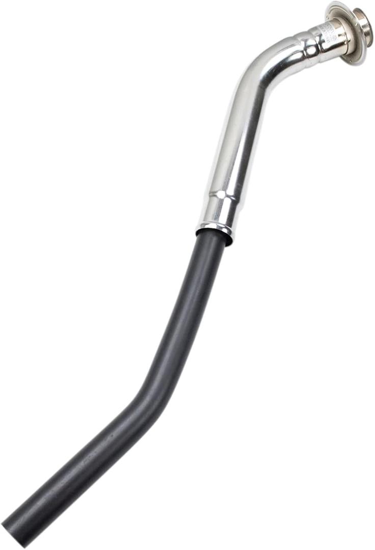 TRQ Rear Tank Mounted Fuel Tank Filler Neck Silver Compatible with 1987-1996 Ford F-150 1987-1997 F-250 F-350